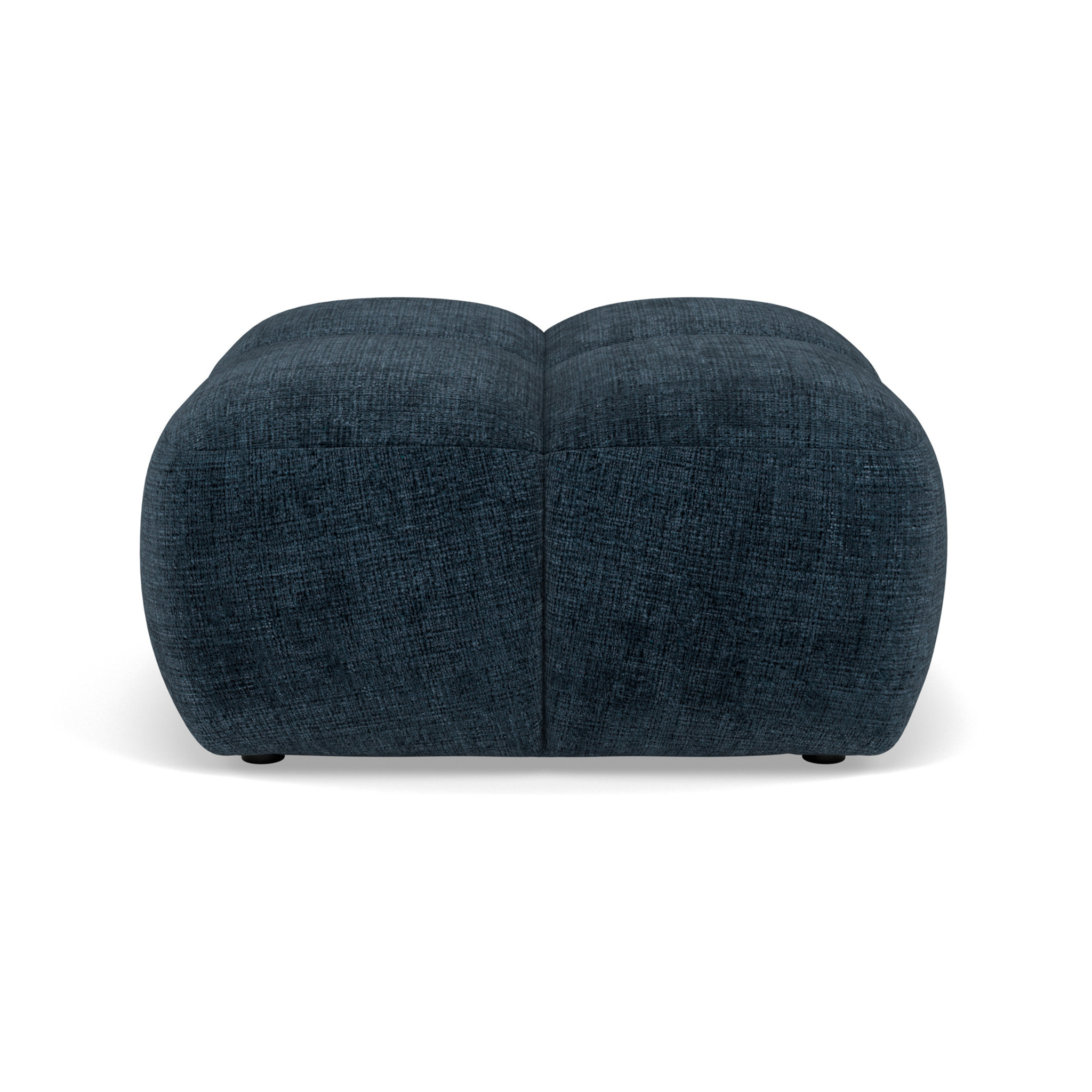 Grace - pouf en velours texturé - Bleu