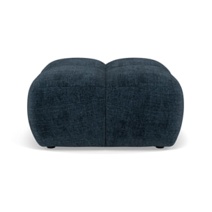 Grace - pouf en velours texturé - Bleu