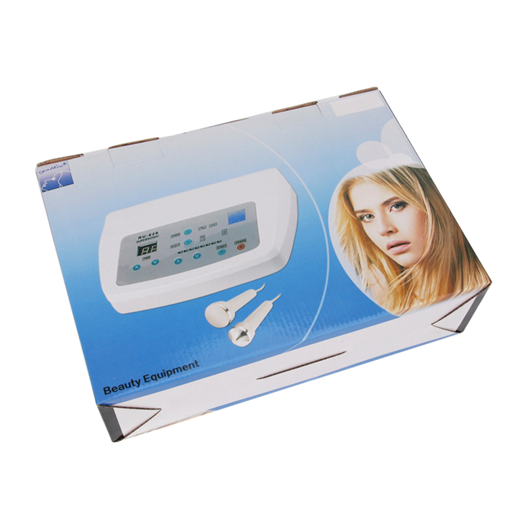 Strumento di bellezza ultrasuoni 2 in 1. Strumento di gestione dei nevi ad ultrasuoni e di rimozione delle macchie sul viso. 2 testine di azione.