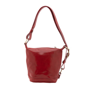 Borsa a secchiello  da donna In Vera pelle Made in Italy 25x28x14 cm