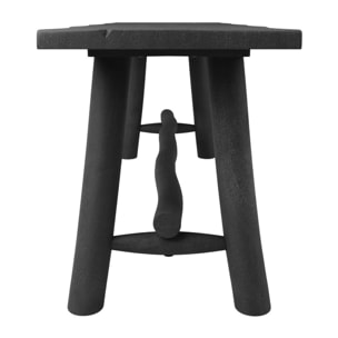 Banc noir en bois de manguier 110 cm - Toxis