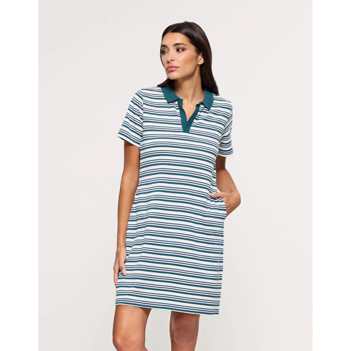 Vestido Polo corto Turquesa - Marinu