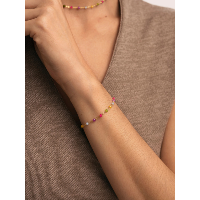 Pulsera Stella Color Acero Baño Oro