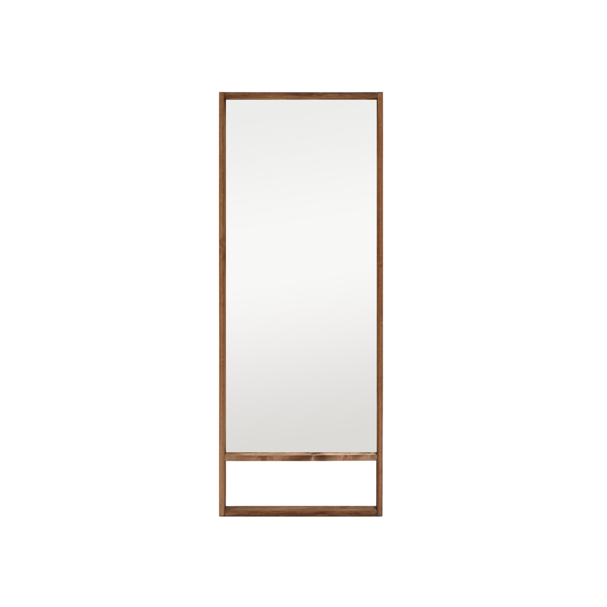 Miroir effet bois massif ton chêne foncé en différentes tailles