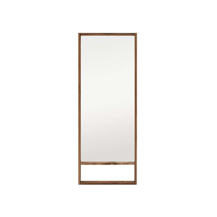 Miroir effet bois massif ton chêne foncé en différentes tailles