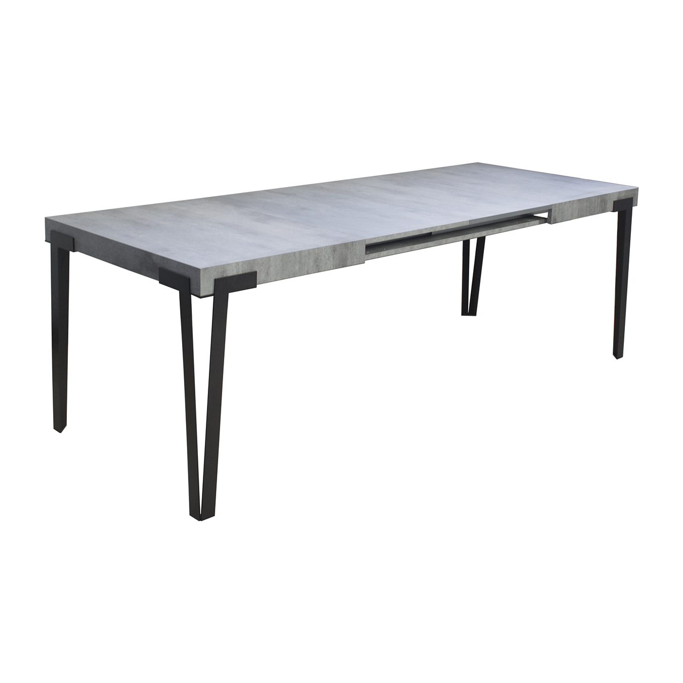 Table extensible 90x160/264 cm Rio Gris Béton cadre Anthracite