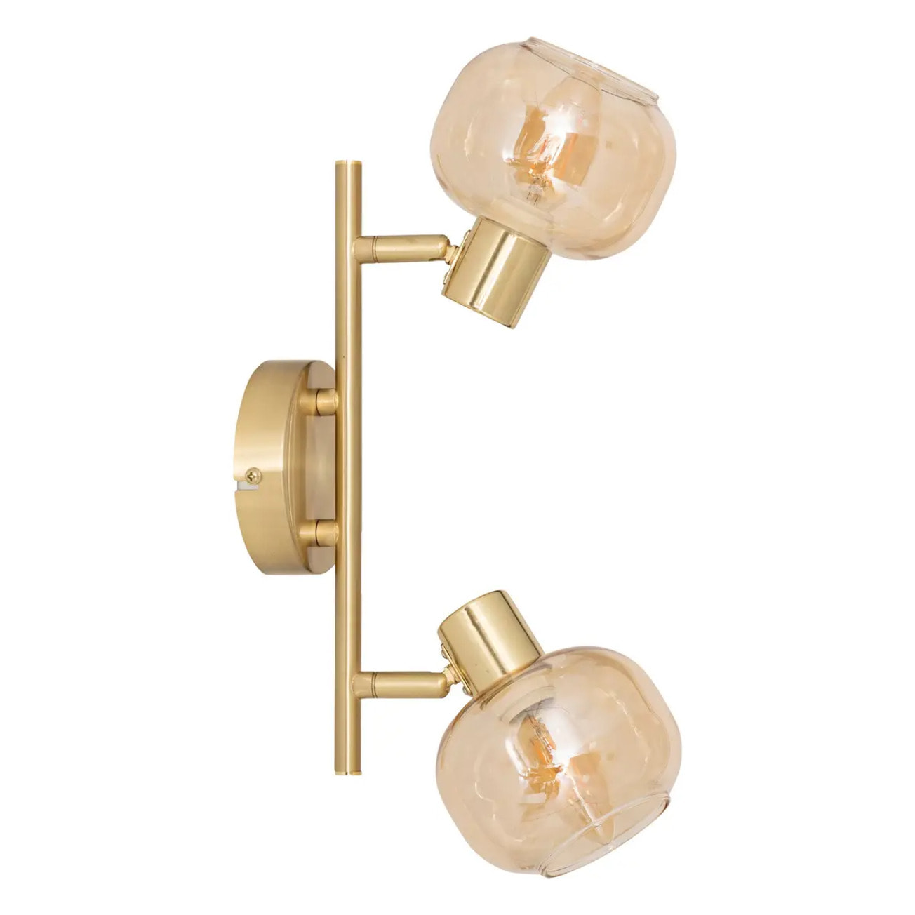 Applique murale/plafonnier Pilia ambre 28x11cm