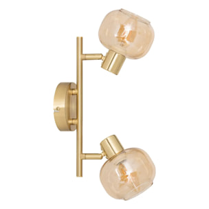 Applique murale/plafonnier Pilia ambre 28x11cm