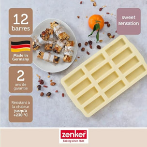 Moule en silicone pour 12 barres de muesli Zenker Sweet Sensation