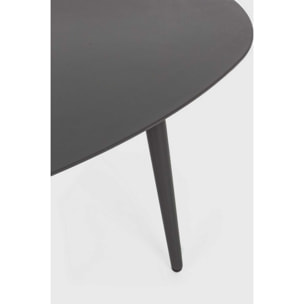 Tavolino ovale da giardino FARO in alluminio antracite verniciato a polvere, 120×75 cm