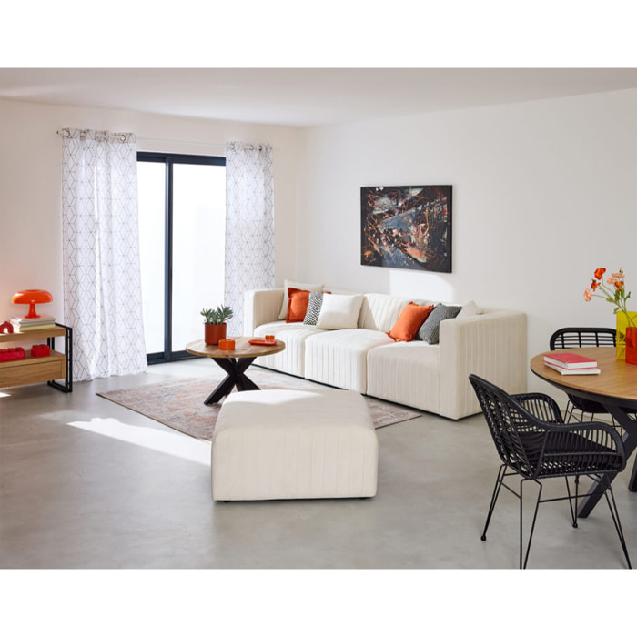 Nova - canapé modulable 3 places - en velours - Beige