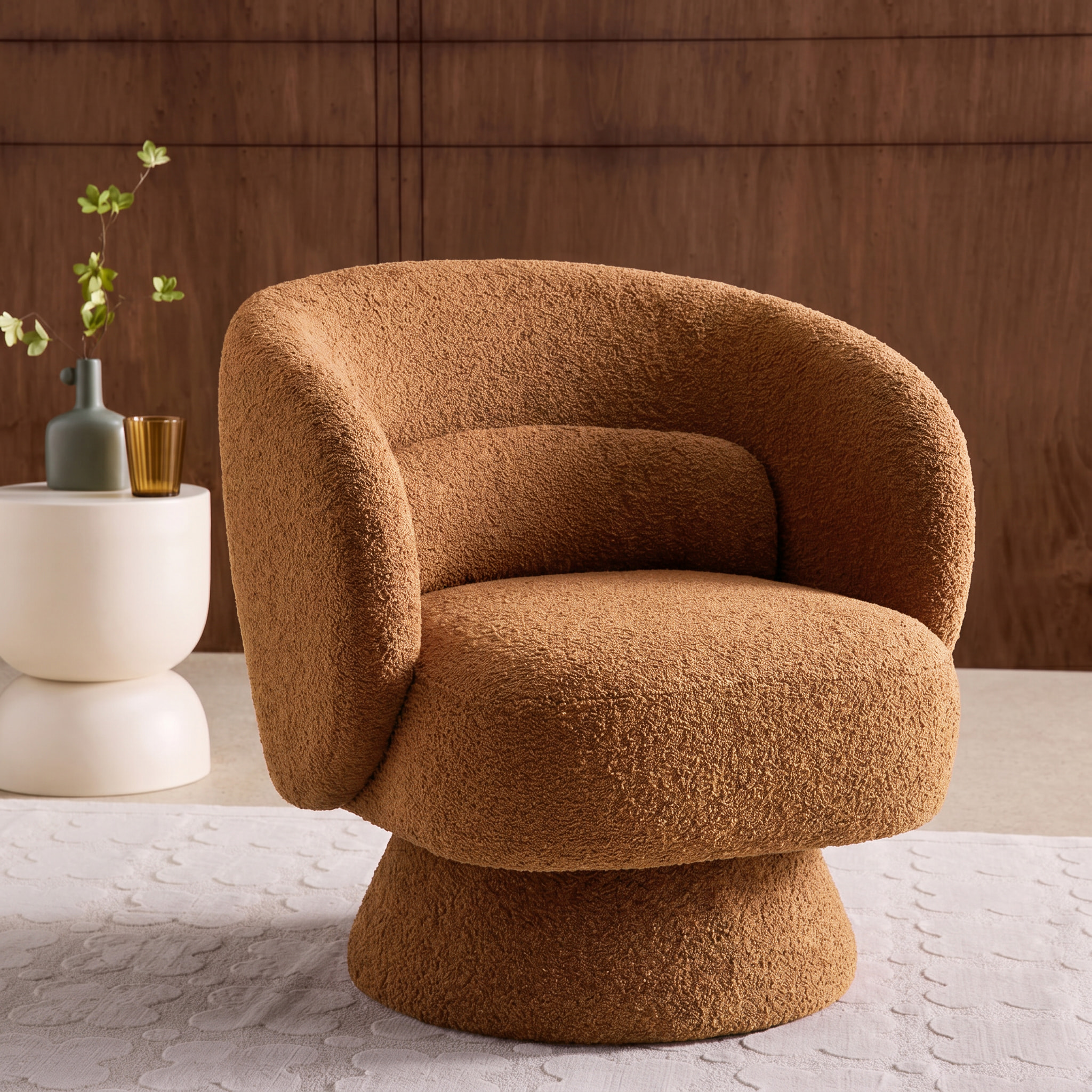 Fauteuil pivotant 360° tissu ELIAS