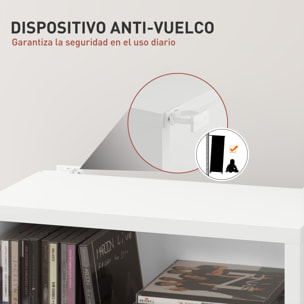 Estantería para CDs y DVDs Soportes para CD Estrechos con 9 Compartimentos Estantes Ajustables para Salón Oficina 33x24x140 cm Blanco