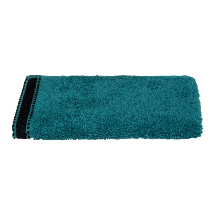 Serviette invité "Joia" - coton 550 gr/m² - bleu canard 30x50 cm