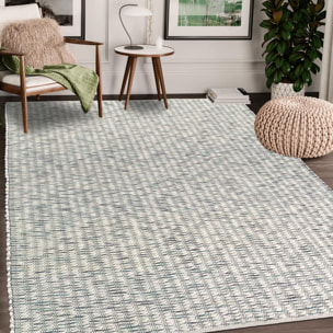 Tapis kilim fait main en laine motif faux uni FIDE