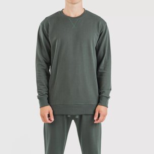 Sudadera básica deportiva verde menta