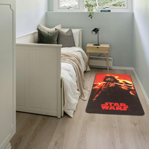 tapis chambre 67x125 tissé rouge rectangle motif enfant STAR WARS 6