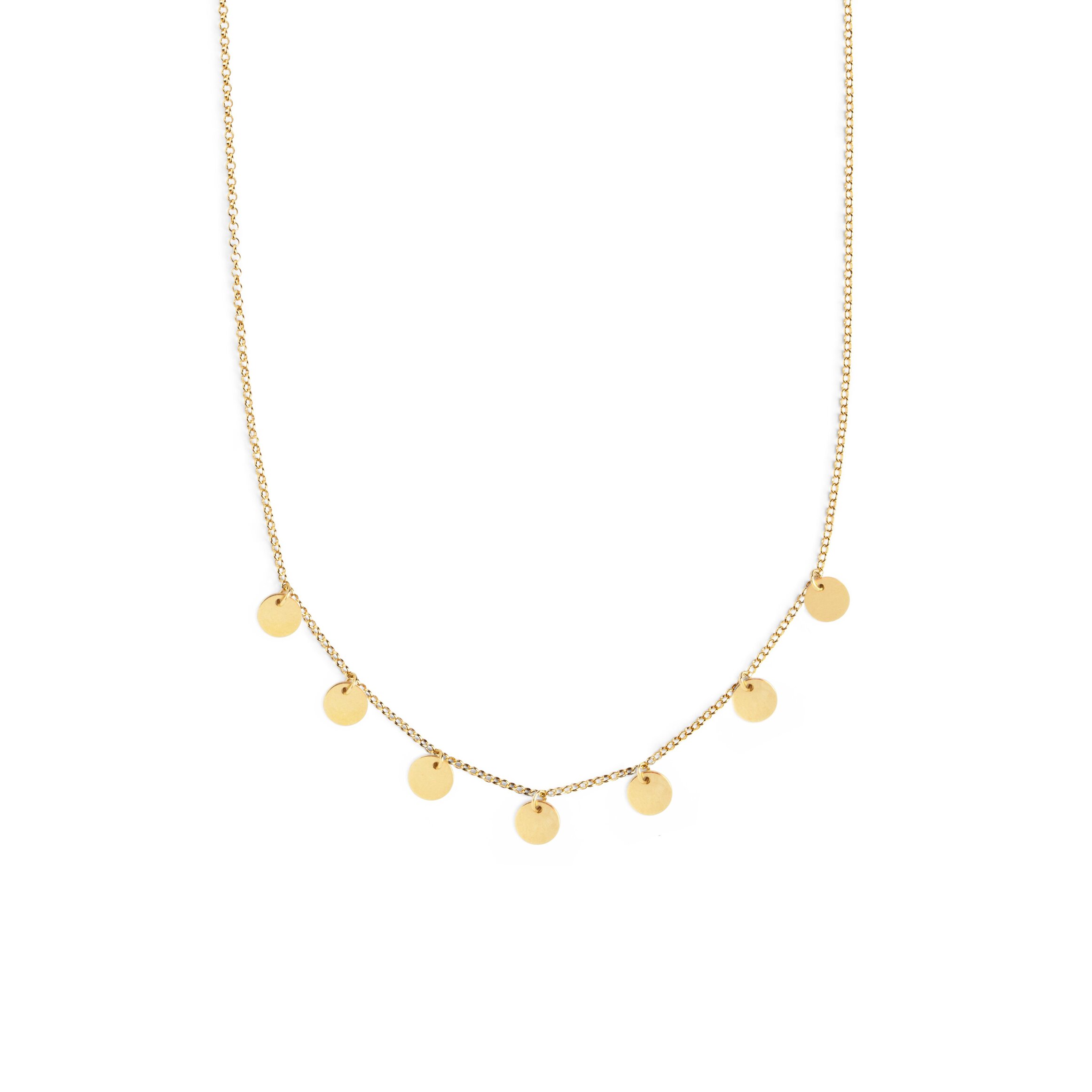 Collar Mini Moons Plata Baño Oro