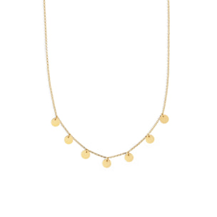 Collar Mini Moons Plata Baño Oro