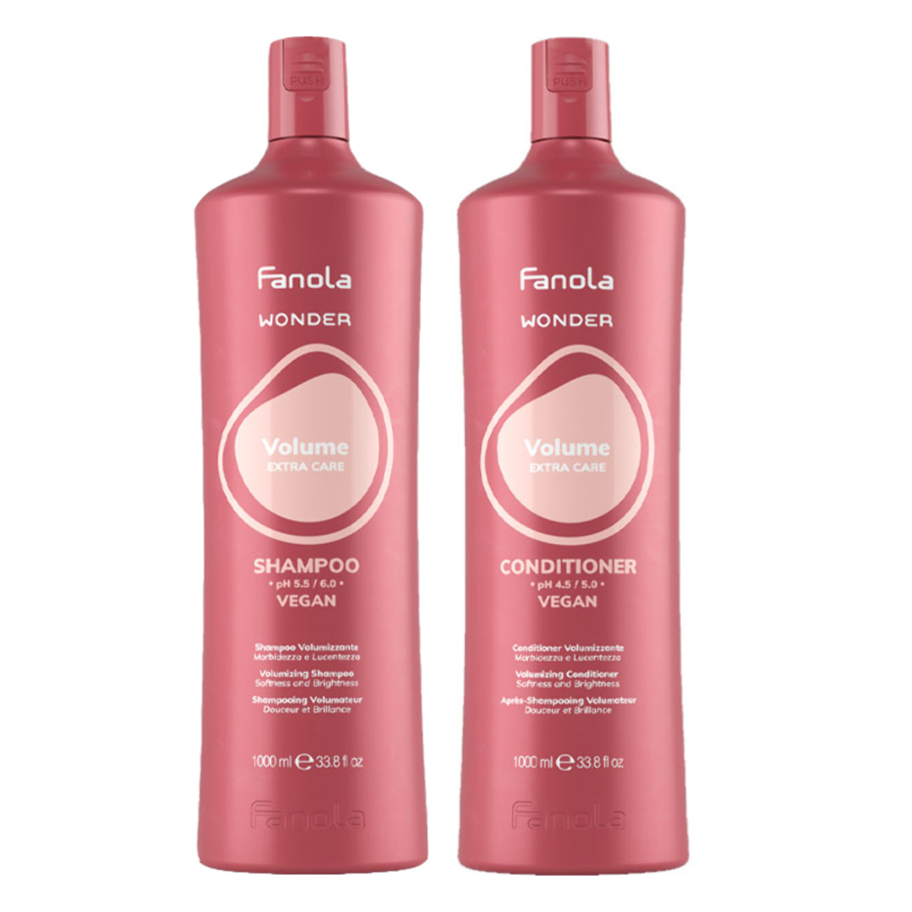 FANOLA Kit Wonder Volume Shampoo 1000ml + Conditioner 1000ml