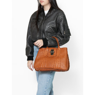 Borsa a mano da donna In Vera pelle Made in Italy 35x23x13 cm