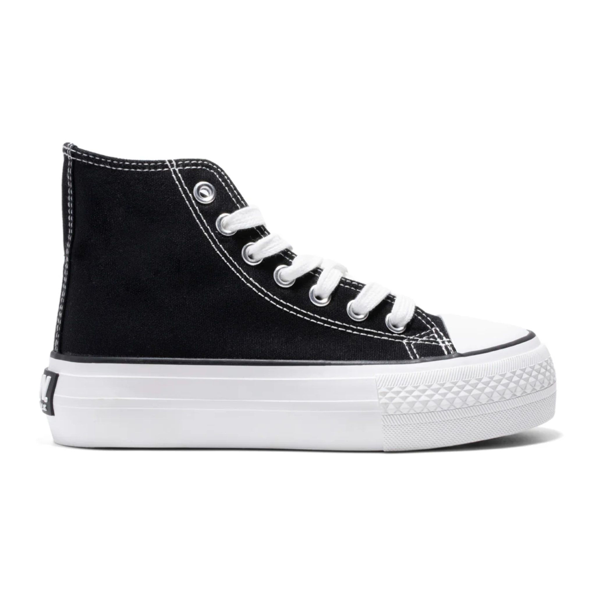 Zapatillas Altas de Cordones en Negro