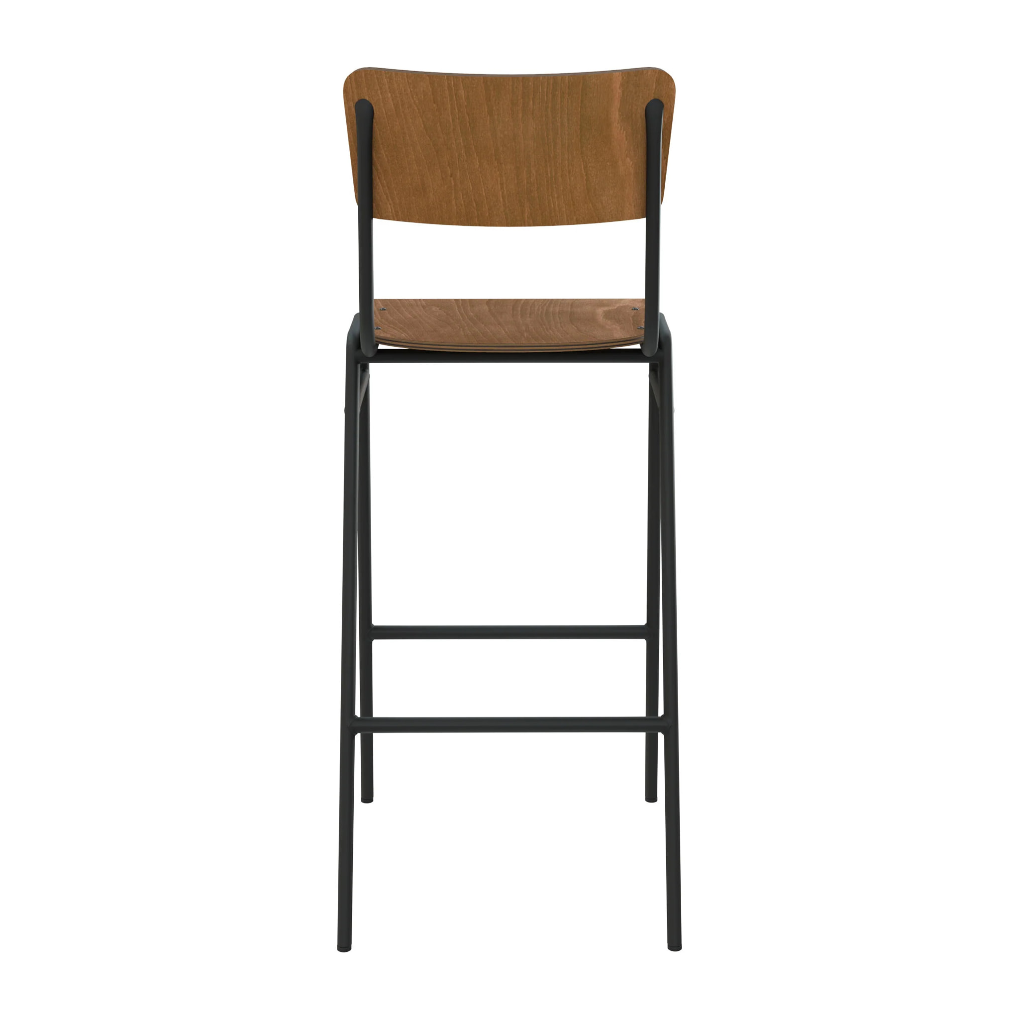 Lot de 2 chaises de bar 75 cm en bois - Clem