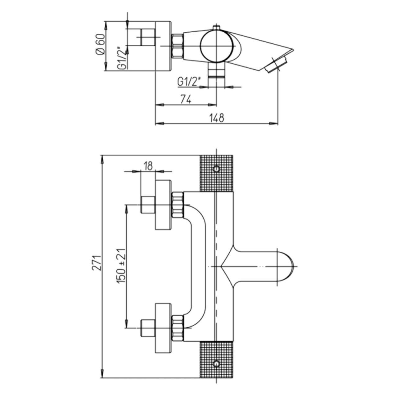 Mitigeur bain douche thermostatique PAINI Jewel chromé