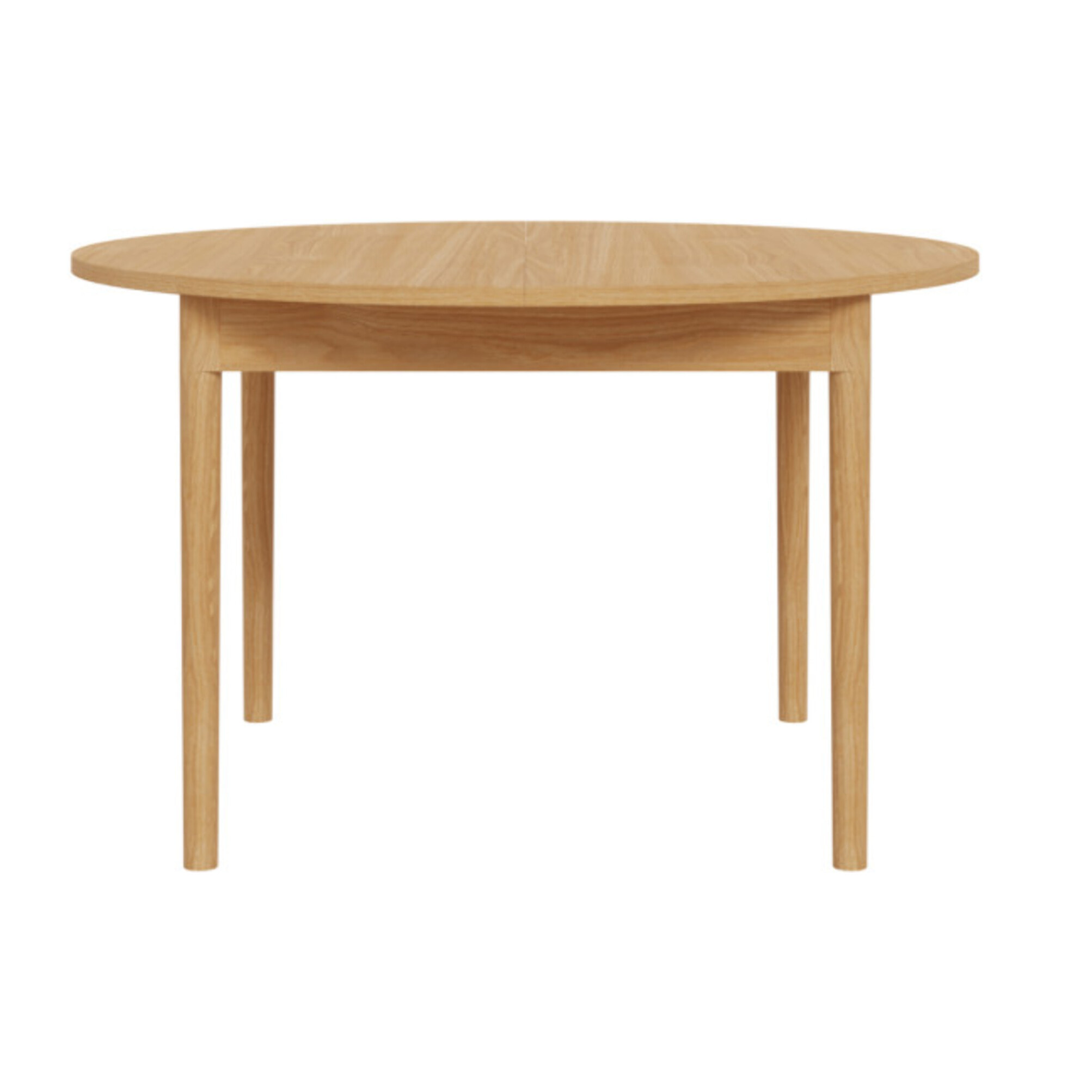 Table de repas ronde extensible 130 à 165 cm décor chêne - BEVERLY