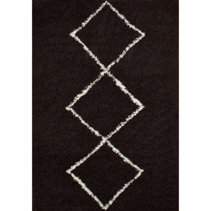 Asma - Tapis shaggy berbère, marron et crème