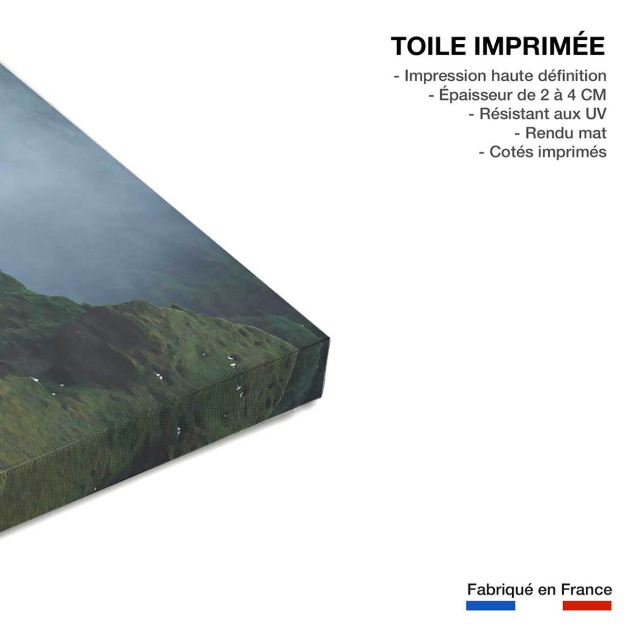 Tableau paysage cascade skogafoss islande  Toile imprimée