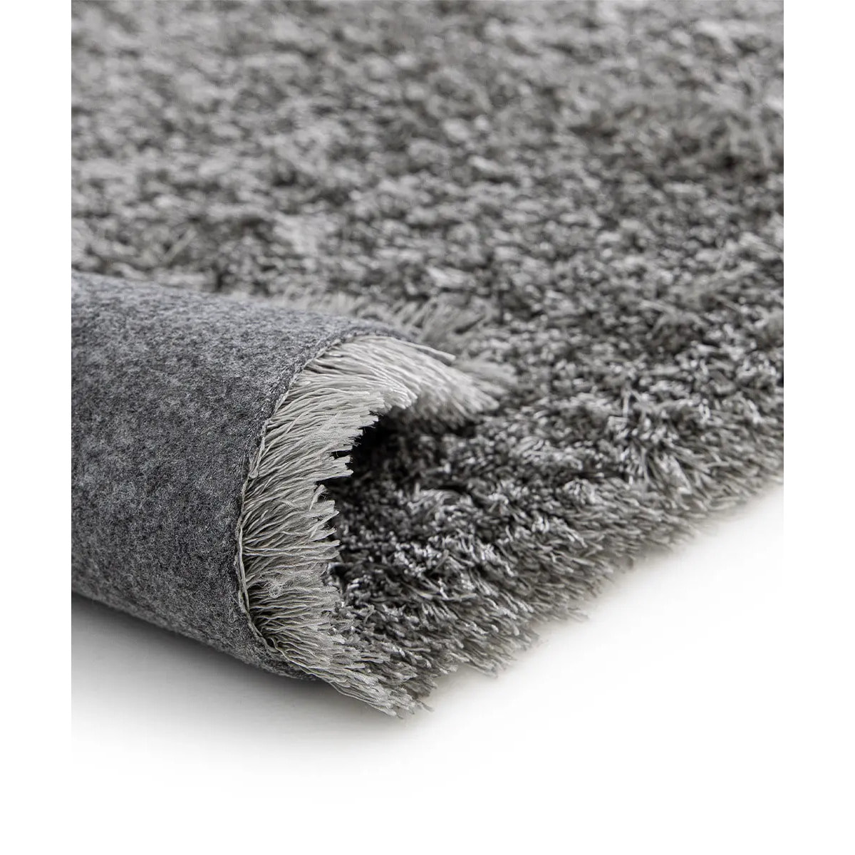 Tappeto pelo lungo shaggy colore grigio chiaro