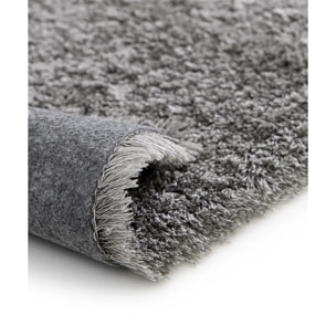 Tappeto pelo lungo shaggy colore grigio chiaro