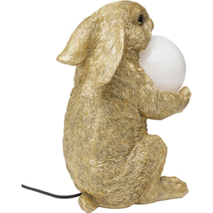 Lampe lapin assis doré Kare Design