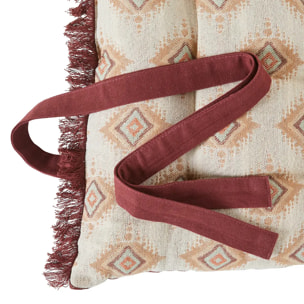 Coussin de sol "Ikat" jacquard lin 60x120cm