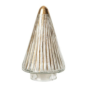 J-Line Sapin de Noël - verre doré/transparent - small - 2 pcs