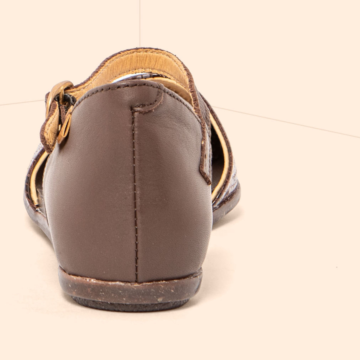 Sandalias ND54 SOFT NAPPA-SNAKE CHOCOLATE/STELLA color Chocolate