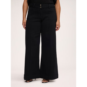 Fiorella Rubino - Jeans Wide Leg lavaggio black - Nero