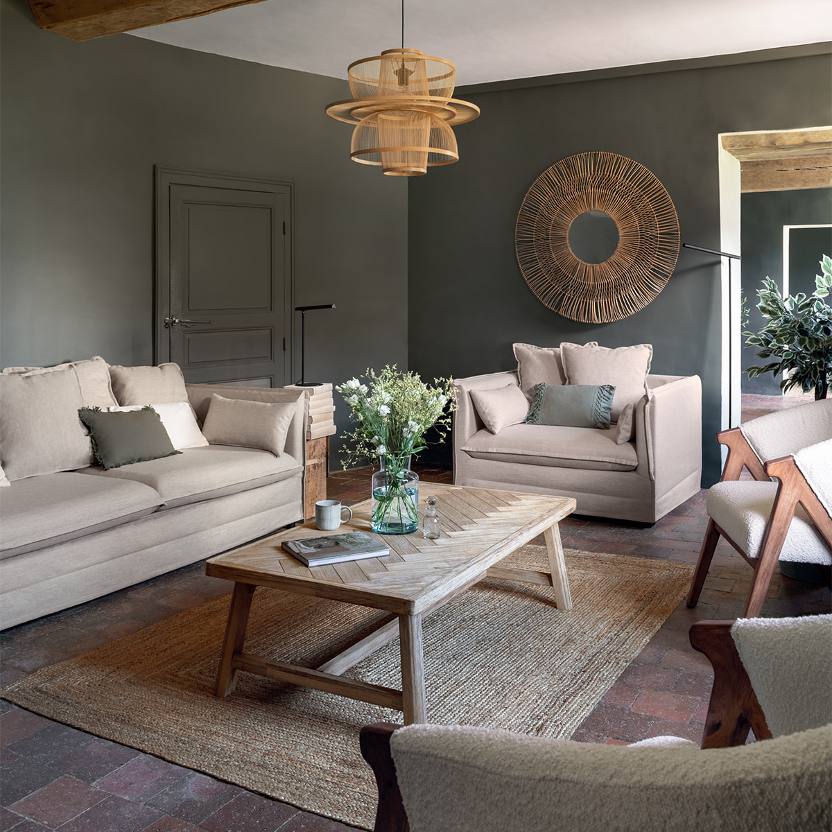 Fauteuil XL "Odilon" beige