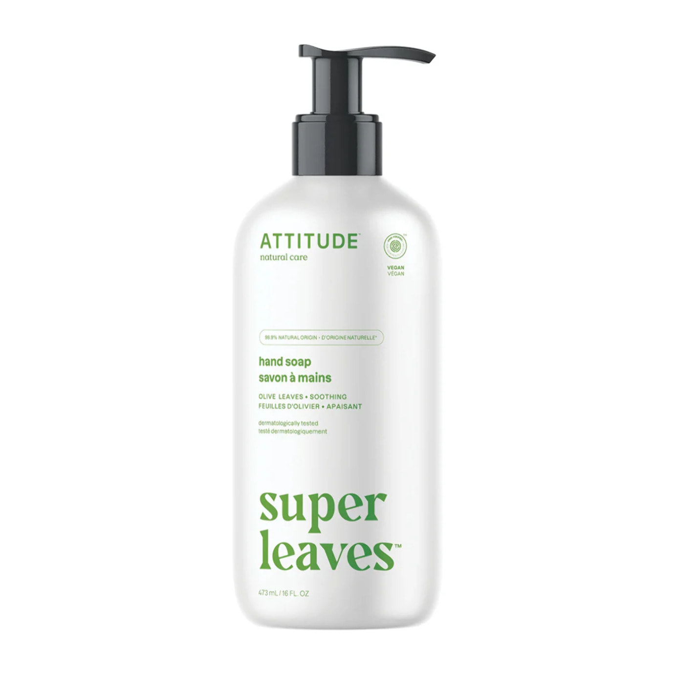 Super leaves Jabón de manos Olive Leaves Attitude 473 ml