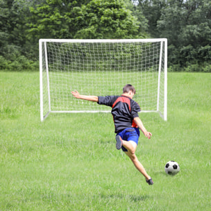 But de football cage de foot but futsal - dim. 3L x 1,2l x 2H m - PVC blanc