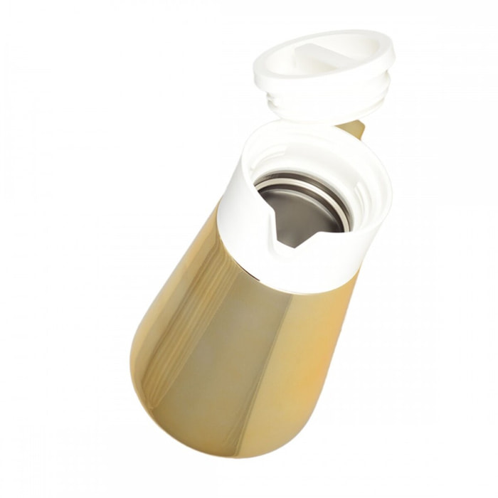 Cafetière isotherme dorée et blanche 1L