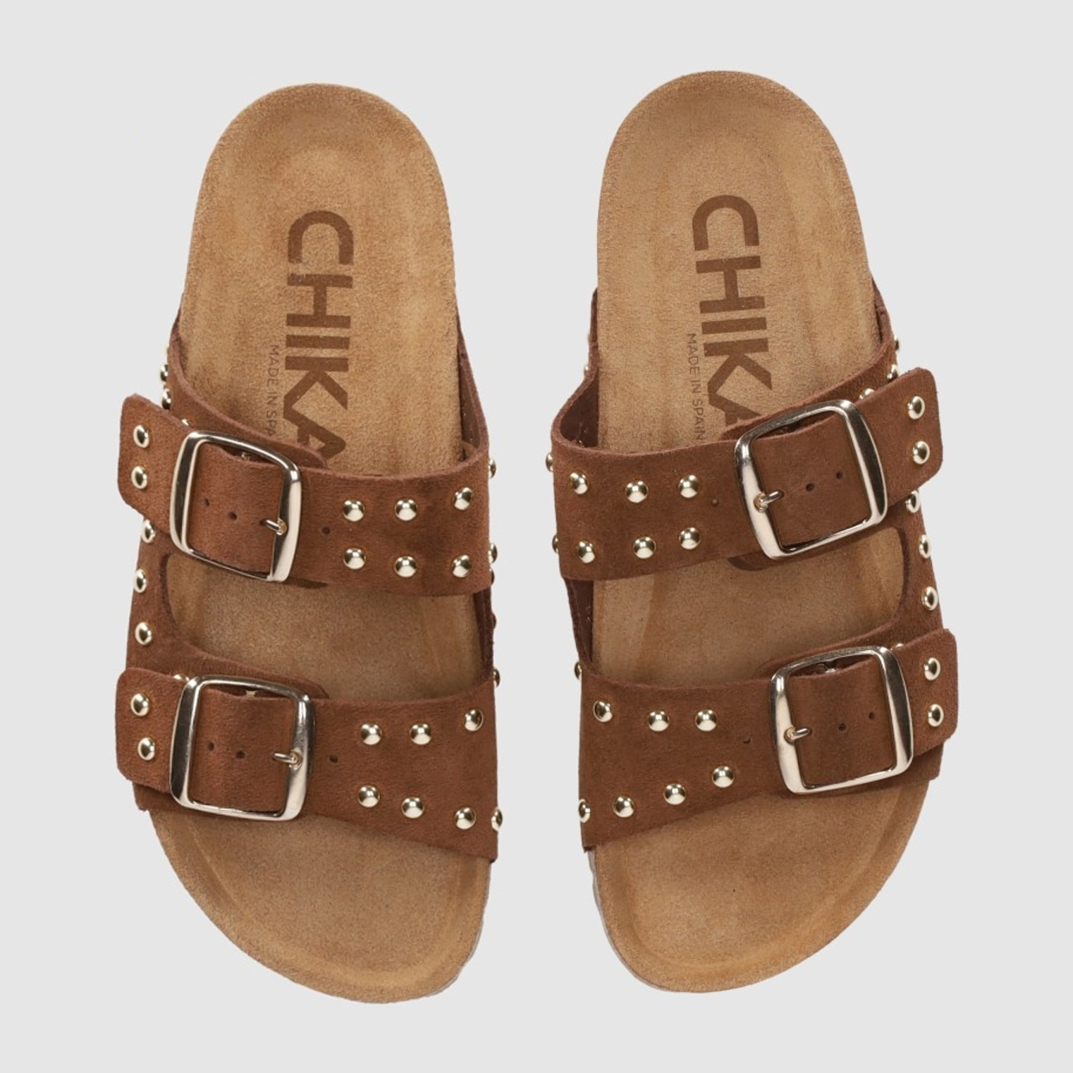 Sandalias de Serraje - Nogal - Tacón: