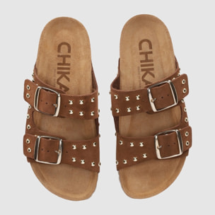 Sandalias de Serraje - Nogal - Tacón: