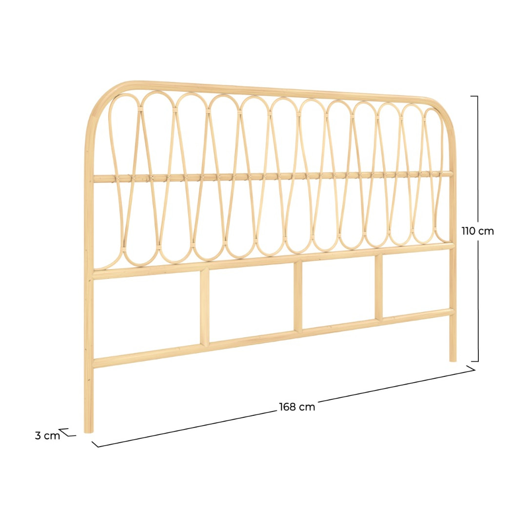 Tête de lit Elior 160 cm en rotin naturel