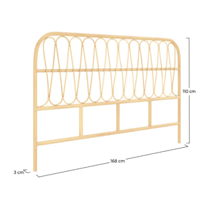 Tête de lit Elior 160 cm en rotin naturel