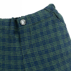 Pantalón estructura verde y azul