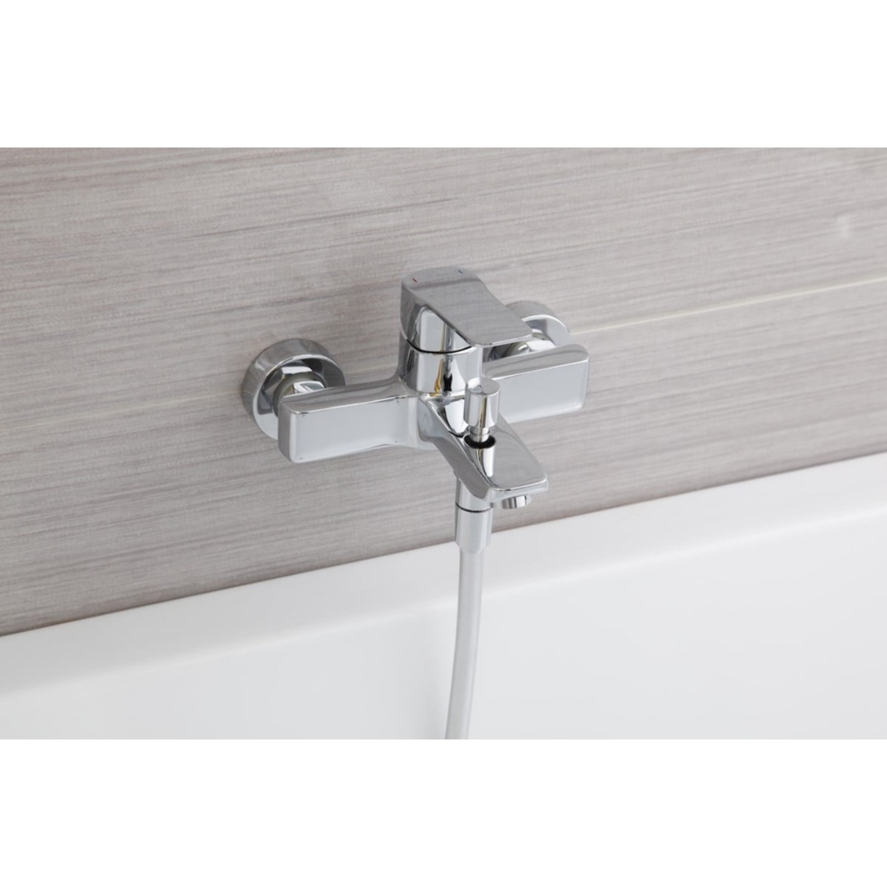 Optima Cube Way mitigeur de baignoire mural 150 mm à levier, chrome (CU222)