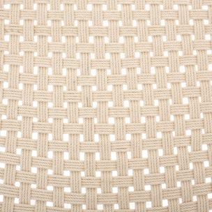 Sillon "raina" trenzado color blanco - 90 x 90 x 85cm