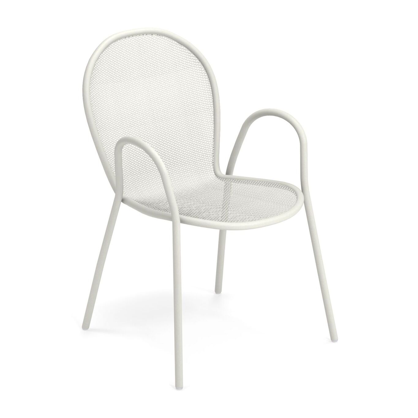 Poltrona da giardino, ronda, in metallo,bianca